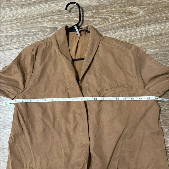 Free People Brown Blazer Jacket w Decorative Buttons Collared Neck - Picture 7 of 9